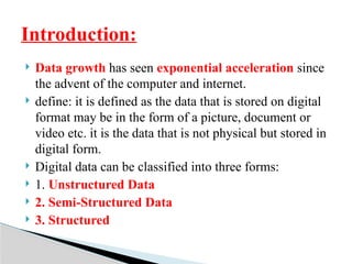 Notes on Types of Digital Data in Data Analytics | PPT