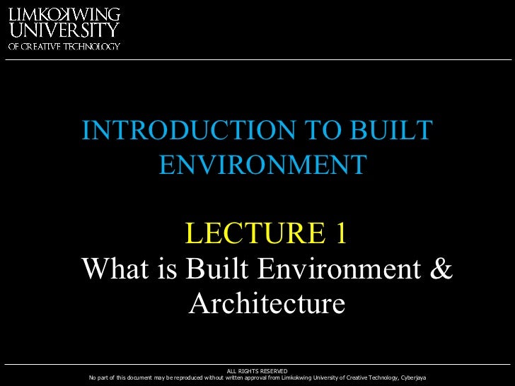 what is built environment & architecture
