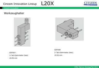 L20X Werkzeughalter GDF508 2- fach Bohrhalter (fest) 19.05 mm GDF507 3- fach Bohrhalter (fest) 19.05 mm 
