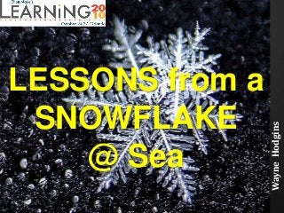 LESSONS from a
SNOWFLAKE
@ Sea
WayneHodgins
 