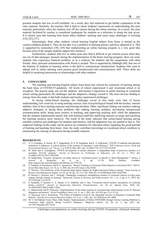 Challenges and adaptation on online learning during COVID-19 pandemic | PDF