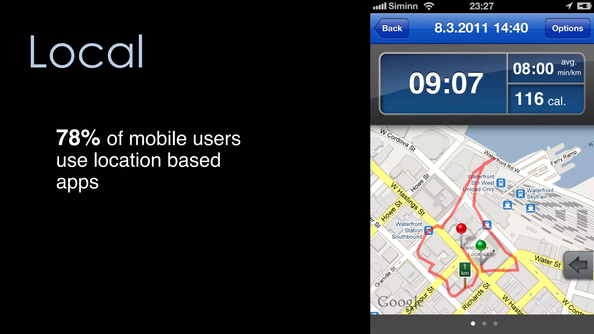 Local
78% of mobile users
use location based
apps
 