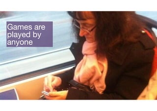 Games are
played by
anyone
 