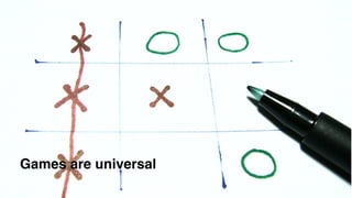 Games are universal
 