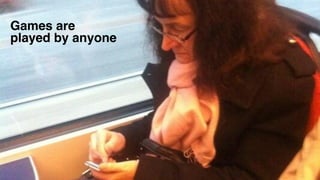 Games are
played by anyone
 