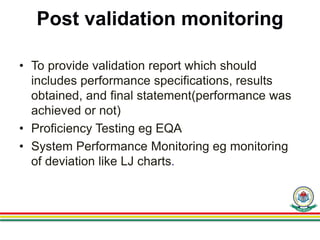 Validation of laboratory tests with important guidelines | PPTX