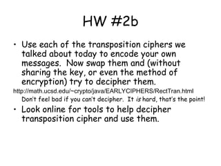 Comprehensive Introduction to Transposition Ciphers in Cryptography | PPT