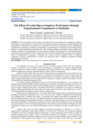 The Effect of Leadership on Employee Performance through Organizational ...