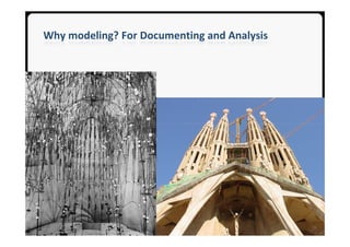 Why modeling? For Documenting and Analysis
 