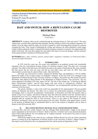 BAIT AND SWITCH: HOW A REPUTATION CAN BE DESTROYED | PDF | Publishing