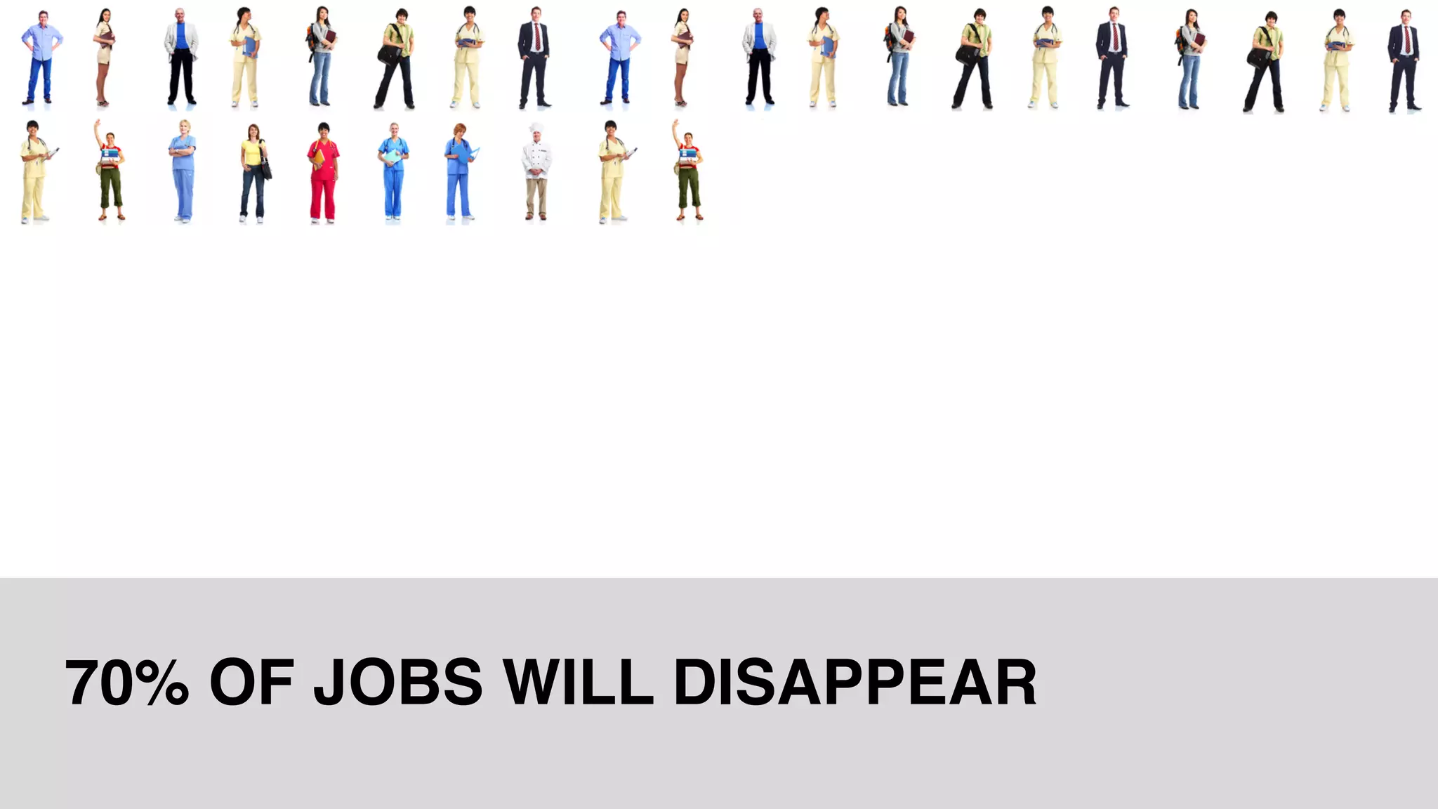70% OF JOBS WILL DISAPPEAR
 