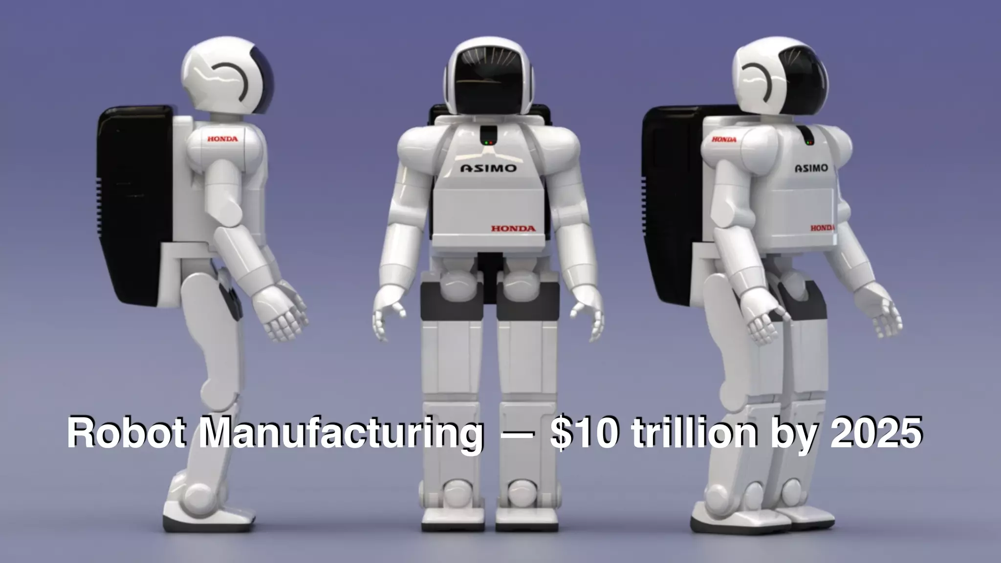 Robot Manufacturing — $10 trillion by 2025
 