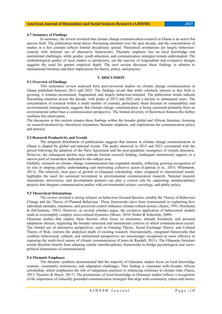 Climate Change Communication in Ghana: A Systematic Review of a Decade ...