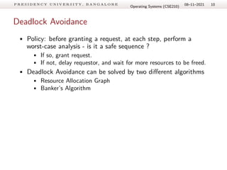 1. DEADLOCK AVVOIDANCE IN OPERATING SYSTEM | PDF