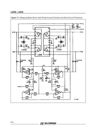 L293B - L293E


Figure 11 :Stepping Motor Driver with Phase Current Control and Short Circuit Protection




8/12
 