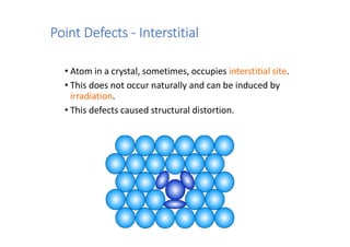 Defects in crystal structures engineering materials | PDF