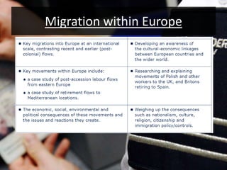 Migration within Europe
 