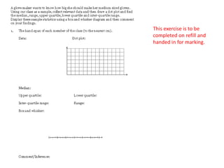 This exercise is to be
completed on refill and
handed in for marking.
 