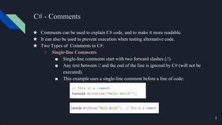 L2 C# Programming Comments, Keywords, Identifiers, Variables.pdf