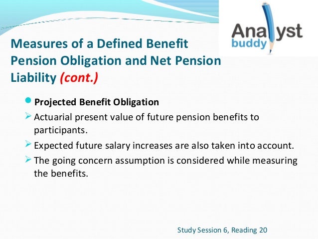 projected benefit obligation This video shows how to calculate the projected benefit obligation in the context of pension accounting the pbo is the present value of vested and non-vested retirement benefits owed by a firm. projected benefit obligation This video shows how to calculate the projected benefit obligation in the context of pension accounting the pbo is the present value of vested and non-vested retirement benefits owed by a firm.