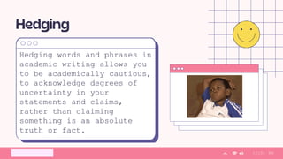 Mastering Academic Writing: Techniques and Language Features for ...