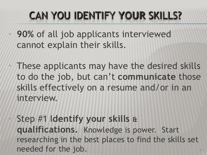 desired job skills