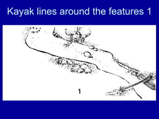 Kayak lines around the features 1 