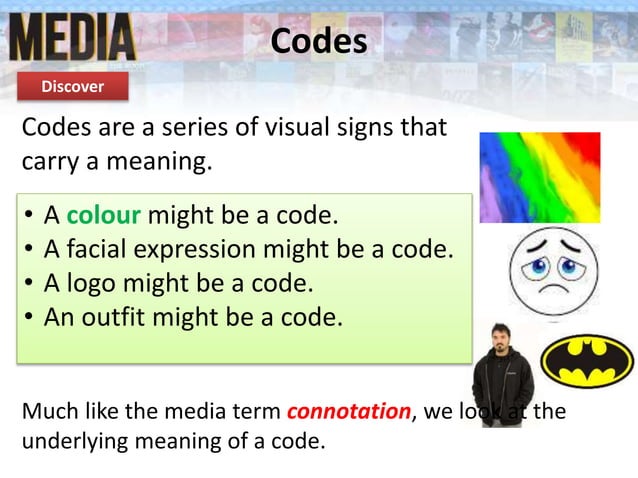 media language intro signs & codes
