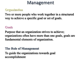  managers and management