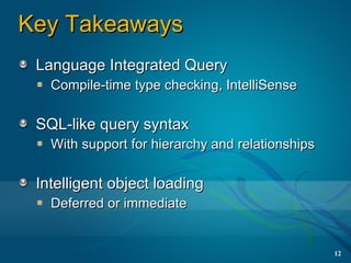 Object Relational Mapping with LINQ To SQL | PPT