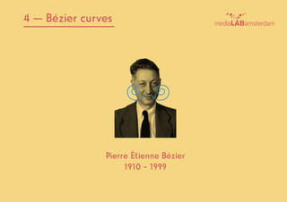 4  Bzier curves
Pierre ?tienne Bzier
1910 C 1999
 
