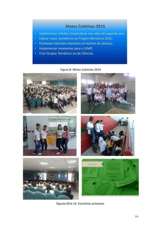 14
Figura 8: Metas Coletivas 2014
Figuras 09 à 14: Encontros semanais.
 