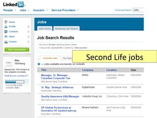 Second Life jobs 