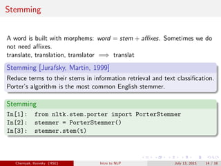 Intro to NLP. Lecture 2 | PDF