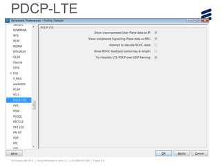© Ericsson AB 2013 | Using Wireshark to view L2 | LZU1089103 R2A | Figure 5-6
PDCP-LTE
 