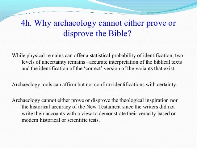 L3 Archaeology The Bible - 