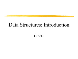 Introduction to Data Structure and Algorithms | PPT image.
