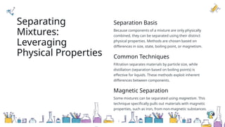 Physical Separation Comprehensive Guide to Classifying Matter: Substances, Mixtures, and ...