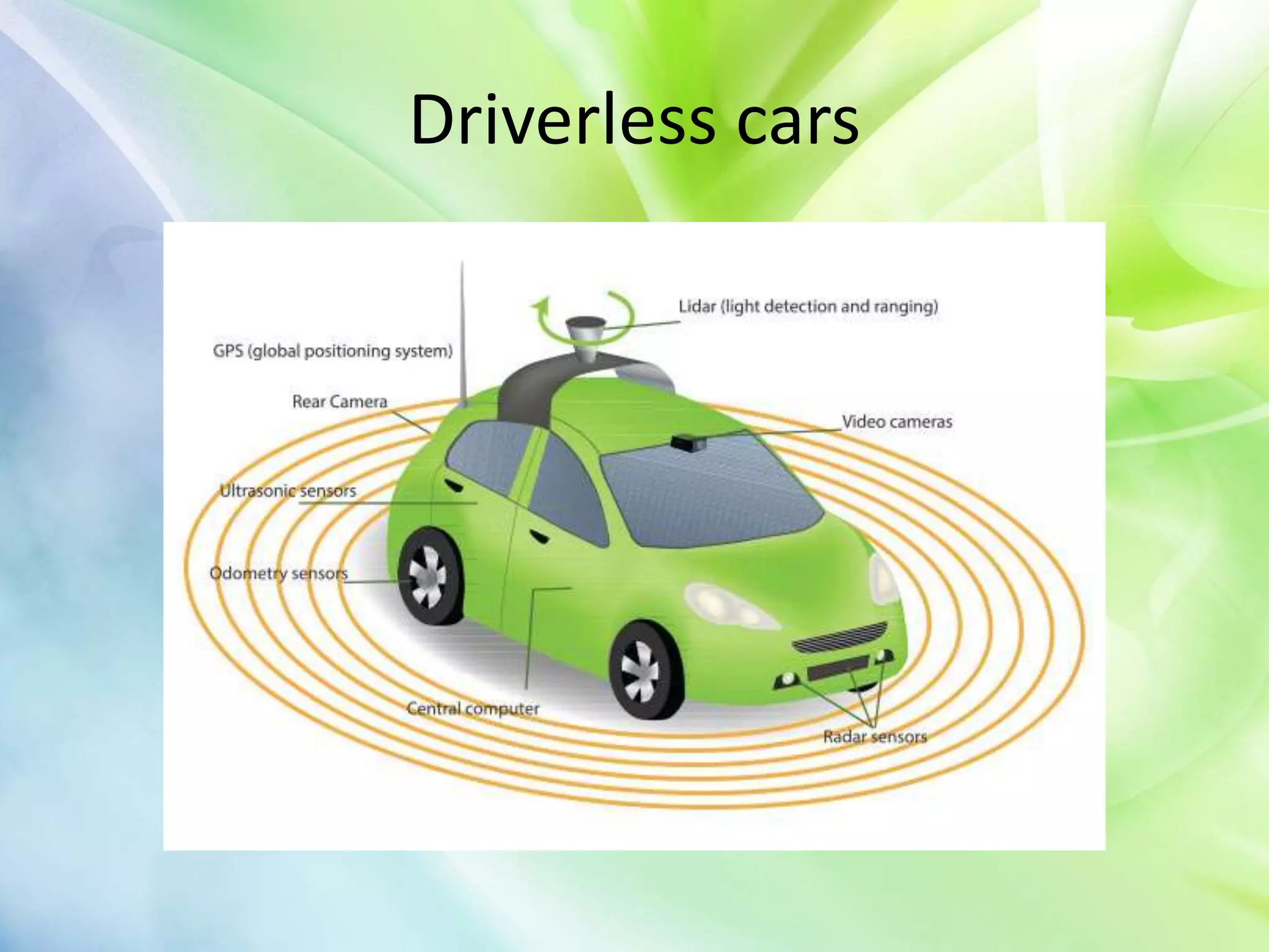 Driverless cars
 