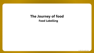 © 2022 The Joyful Class
The Journey of food
Food Labelling
 