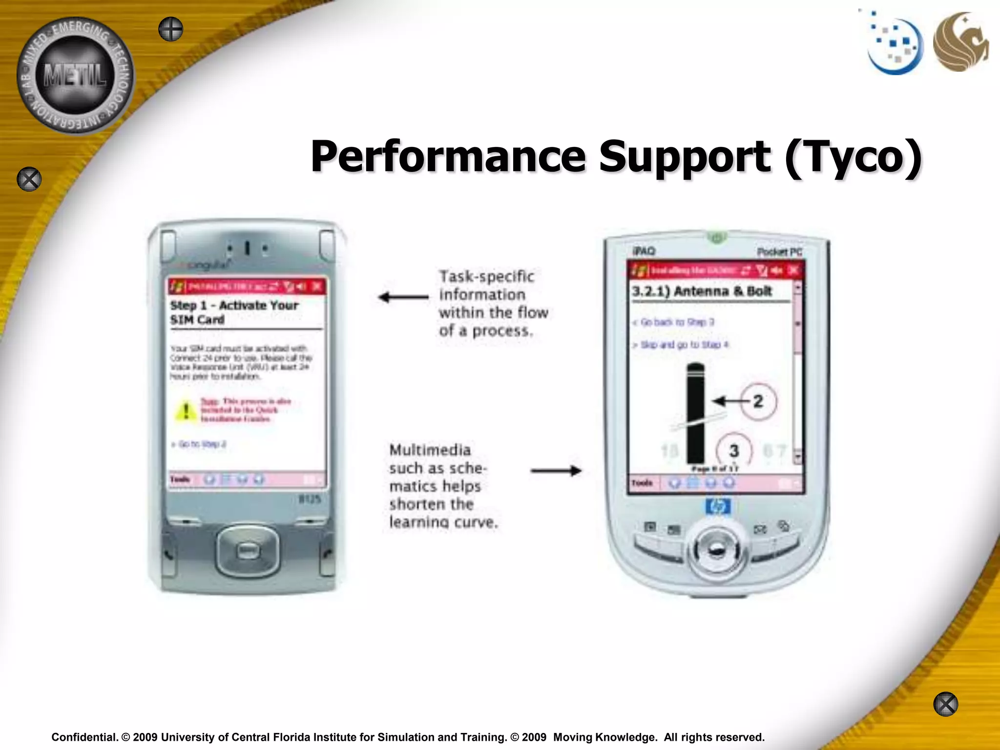 Performance Support (Tyco)




Confidential. © 2009 University of Central Florida Institute for Simulation and Training. © 2009 Moving Knowledge. All rights reserved.
 