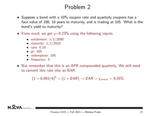 Comprehensive Guide to Bond Valuation and Yield Calculations | PDF