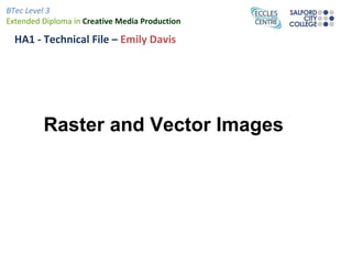 BTec Level 3
Extended Diploma in Creative Media Production

  HA1 - Technical File – Emily Davis




         Raster and Vector Images
 