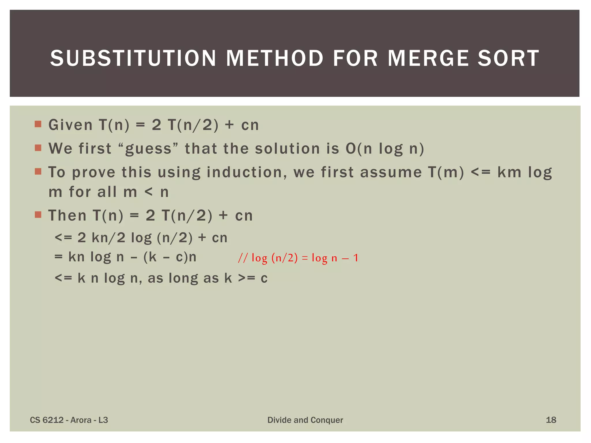 Divide and Conquer - Part 1 | PPTX