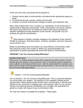 Script About Communication Effective Communication for Leaders (script) | DOCX