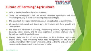 Opportunities in food processing -Mega food park | PPTX