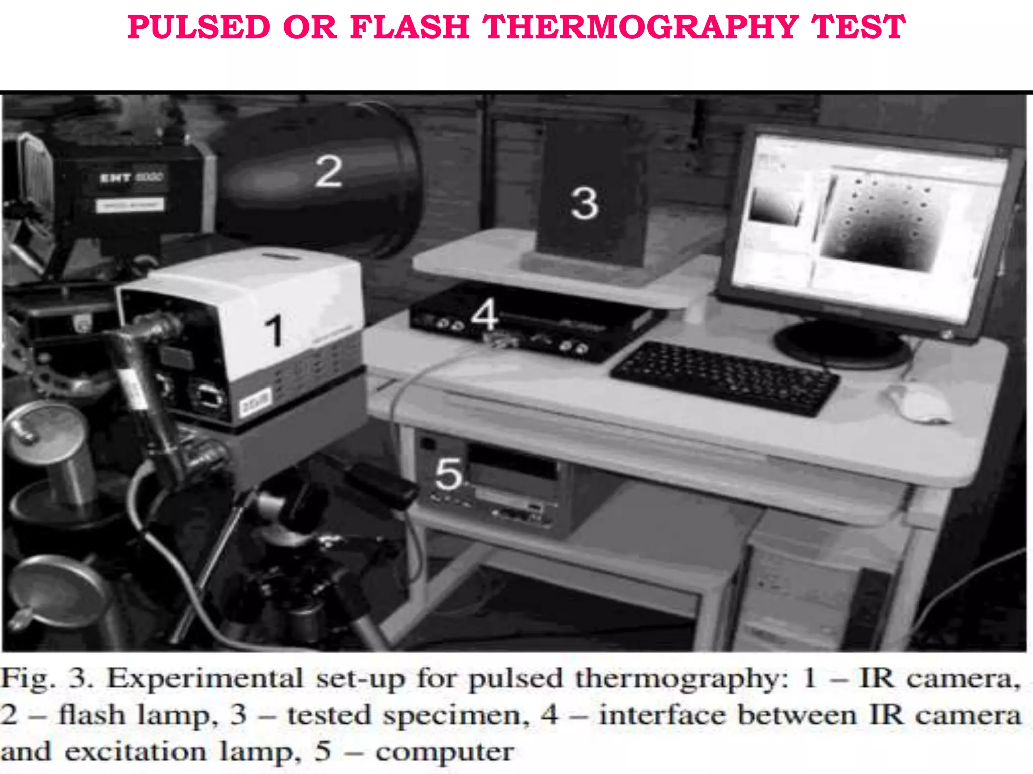 PULSED OR FLASH THERMOGRAPHY TEST
 