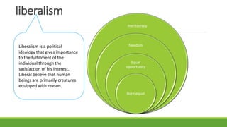 Liberal Views L3 political ideologies | PPTX