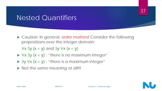 Discrete Mathematics: Lecture 2 - Predicate Logic | PDF