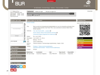 09/12/14 
Service commun de la documentation 
24 
Catalogue de la BUA 
 